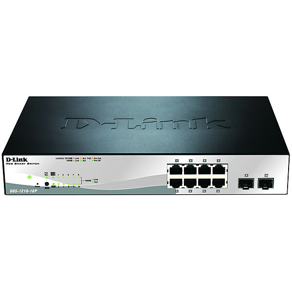 D-Link 10-Port PoE Gigabit Switch Layer 2 managed DGS-1210-10P/E